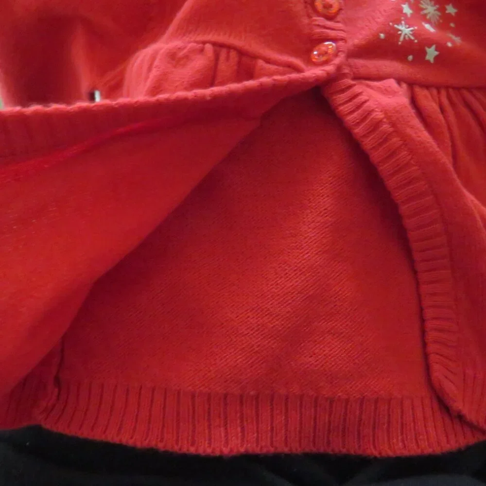 Red Snowflake Sweater & Velour Pants 3 months Mixed Set